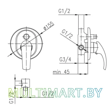 Смеситель Armatura Ametyst 409-410-00 картинка 2